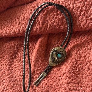 Turquoise and Silver Bolo Tie